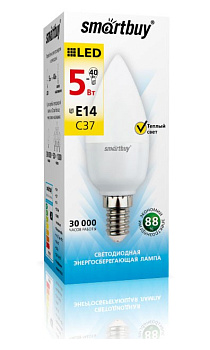 Картинка: светодиодная (led) лампа smartbuy-c37-05w/4000/e14 в Минске