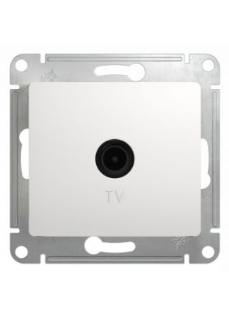 Розетка TV Glossa одиноч. 1dB, бел. т.м.Schneider Electric в Минске - изображение Изображение: розетка tv glossa одиноч. 1db, бел. т.м.schneider electric в Минске