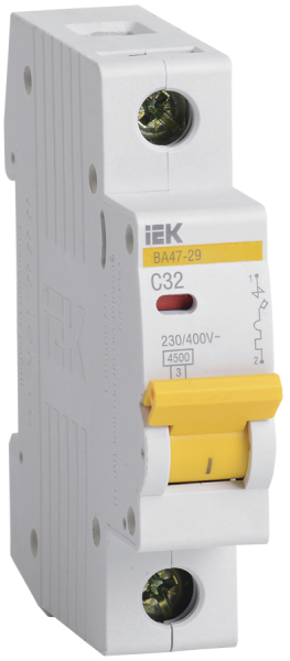 Выключатель авт.ВА 47-29  1Р 32А   в #REGION_NAME_DECLINE_PP# - изображение Изображение: выключатель авт.ва 47-29  1р 32а   в #REGION_NAME_DECLINE_PP#