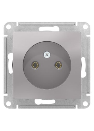 Розетка AtlasDesign, б/з б/ш (алюминий)  т.м.Schneider Electric в Минске - изображение Изображение: розетка atlasdesign, б/з б/ш (алюминий)  т.м.schneider electric в Минске