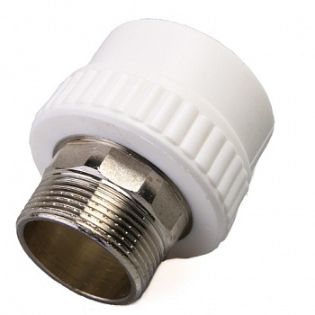 Картинка: муфта 20х3/4 комбин. нр (белая) (рф) 4302fp в Минске