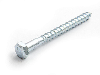 Саморез с 6-гранной головкой 8х120 острый, оцинк (с этик. 1шт)