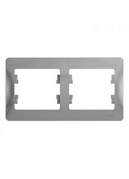 Рамка Glossa GSL000302 2-пост. гориз., алюм. т.м.Schneider Electric в Минске - картинка Картинка: рамка glossa gsl000302 2-пост. гориз., алюм. т.м.schneider electric в Минске