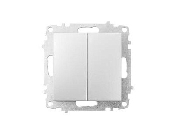 Выключатель Zena Vega 2-кл,серебро т.м.EL-BI в Минске - картинка Картинка: выключатель zena vega 2-кл,серебро т.м.el-bi в Минске