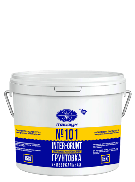 Тайфун-Мастер № 101 грунтовка  "INTER-GRUNT" 15кг в #REGION_NAME_DECLINE_PP# - изображение Изображение: тайфун-мастер № 101 грунтовка  "inter-grunt" 15кг в #REGION_NAME_DECLINE_PP#