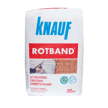 Изображение: штукатурка защ.отд. серая  вм  гипсовая 1сс 1,25 "кнауф-ротбанд "  30кг (1пд/40шт)  рб в Минске