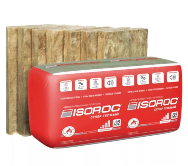 Изображение: плита isoroc super warm 100/610x1000/y (3,05 м2)  рф  в Минске