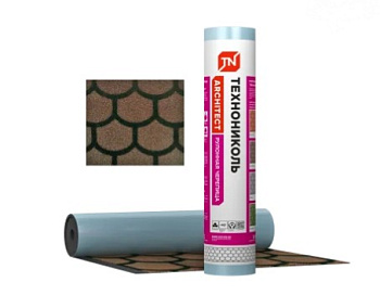 Картинка: черепица рулонная технониколь бобровый хвост, коричн. уценённый в Минске