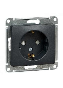 Розетка Glossa с/з с/ш антрацит арт. GSL000745 т.м.Schneider Electric в Минске - картинка Картинка: розетка glossa с/з с/ш антрацит арт. gsl000745 т.м.schneider electric в Минске