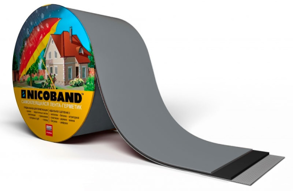 Лента герметизирующая  10смх3м самоклеящаяся NICOBAND (темно-серая) в #REGION_NAME_DECLINE_PP# - изображение Изображение: лента герметизирующая  10смх3м самоклеящаяся nicoband (темно-серая) в #REGION_NAME_DECLINE_PP#