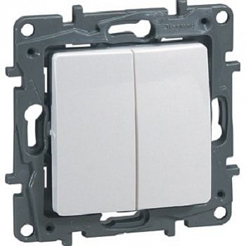 Выключатель 2-кл. (белый)  Etika т.м.Legrand в Минске - картинка Картинка: выключатель 2-кл. (белый)  etika т.м.legrand в Минске