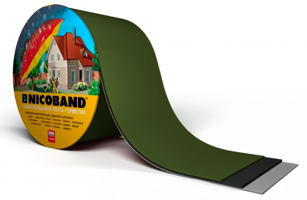 Лента герметизирующая  10смх3м самоклеящаяся NICOBAND (зеленая) в #REGION_NAME_DECLINE_PP# - изображение Изображение: лента герметизирующая  10смх3м самоклеящаяся nicoband (зеленая) в #REGION_NAME_DECLINE_PP#