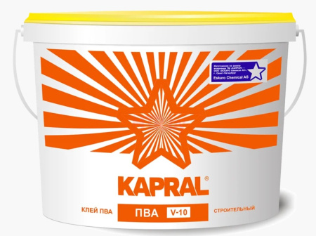 Клей ПВА "Kapral V-10" ведро 10 кг РБ