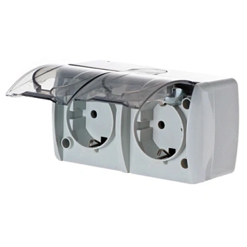 Розетка Eva с крышкой с/з,наружная,IP54, т.м.EL-BI в Минске - картинка Картинка: розетка eva с крышкой с/з,наружная,ip54, т.м.el-bi в Минске