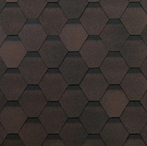 Изображение: черепица гибкая технониколь коньково-карнизная, коричневый оптима (5 м2/уп)  в Минске