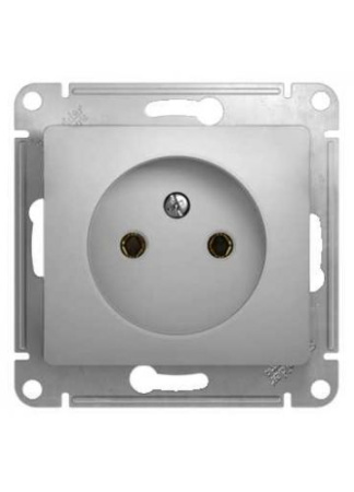 Розетка Glossa GSL000341 б/з б/ш, алюм. т.м.Schneider Electric в Минске - изображение Изображение: розетка glossa gsl000341 б/з б/ш, алюм. т.м.schneider electric в Минске