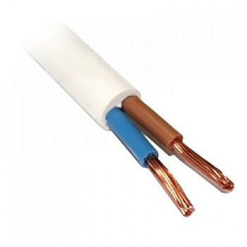 Картинка: кабель (провод) пвс 2х1,0 гост (50м),белый tdm в Минске