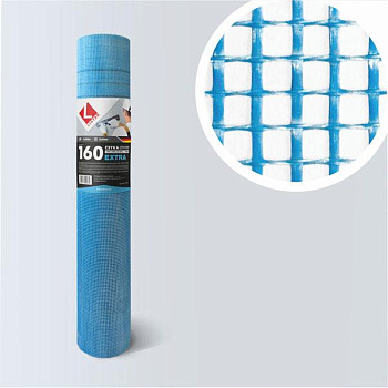 Картинка: стеклосетка mini 160 синяя 5м, ячейка 5х5 т.м.lihtar в Минске