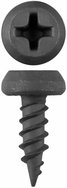 Саморез 3,5х11 острый для крепл.метал.профилей, полуцилиндр.головка, оксид (россыпь)