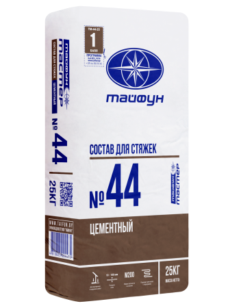 Изображение: тайфун-мастер № 44 смесь для стяжек цементная (меш25кг)  рб в Минске