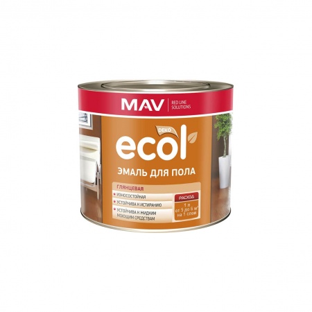 Изображение: эмаль ecol для пола (пф-266) светло-коричневая-1 глянцевая 1,0л (0,9кг) в Минске