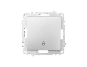 Выключатель Zena Vega 1 кл.проходной, серебро т.м.EL-BI в Минске - картинка Картинка: выключатель zena vega 1 кл.проходной, серебро т.м.el-bi в Минске