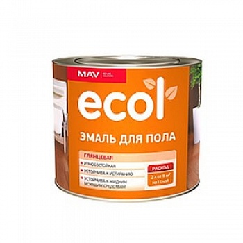 Картинка: эмаль ecol для пола (пф-266) светло-коричневая-1 глянцевая 2,4л (2кг) в Минске