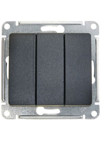 Выключатель Glossa 3-кл. антрацит  т.м.Schneider Electric в Минске - изображение Изображение: выключатель glossa 3-кл. антрацит  т.м.schneider electric в Минске