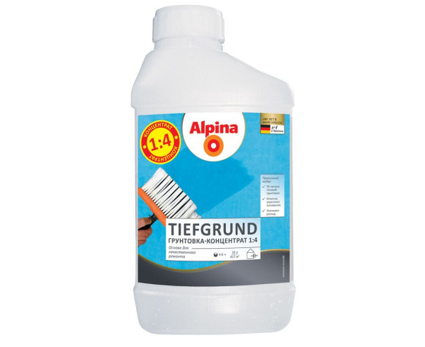 Грунтовка НВ П 1 Д Alpina Tiefgrund концентрат  1 л / 1,02 кг в #REGION_NAME_DECLINE_PP# - изображение Изображение: грунтовка нв п 1 д alpina tiefgrund концентрат  1 л / 1,02 кг в #REGION_NAME_DECLINE_PP#