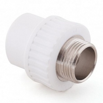 Муфта PP-R комбин. НР Дн 20х3/4" VALFEX 10130120Г (серая) (РФ)  в Минске - картинка Картинка: муфта pp-r комбин. нр дн 20х3/4" valfex 10130120г (серая) (рф)  в Минске