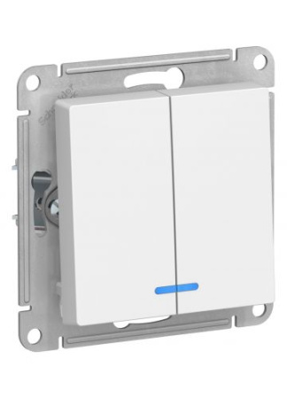 Изображение: выключатель atlasdesign atn000153 2-кл. с/подсв., (белый) т.м.schneider electric в Минске