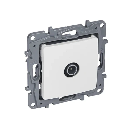 Розетка TV звезда 2дБ, 0-2400МНz (белая) Etika (РФ) в Минске - изображение Изображение: розетка tv звезда 2дб, 0-2400мнz (белая) etika (рф) в Минске